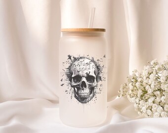 Iced coffee glass | Personalized | Frosted glass