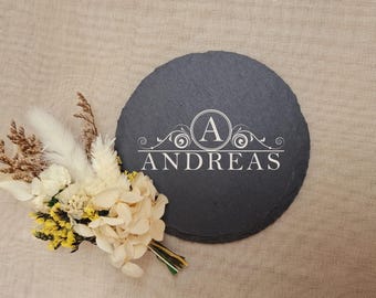 Slate Coaster - Engraved - Personalized - Gift