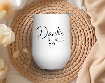 Personalized thermos mug - Thank you for everything