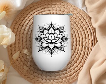Personalized Thermo Mug - Lotus Mandala