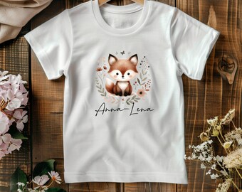 Children's T-shirt forest animals | Personalized | Girl Boy with name