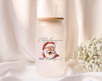 Iced coffee glass | Personalized | Frosted glass | Gift | Winter | Christmas