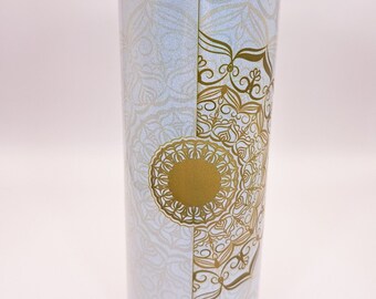 Personalized thermal mug 500 ml, wedding gift, mandala motif