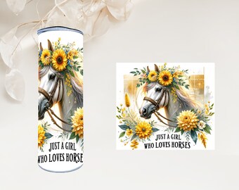 500 ml stainless steel thermos flask with lid - Just a girl who loves Horses