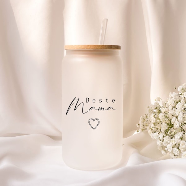 Eiskaffeeglas | Personalisiert | Milchglas | Beste Mama