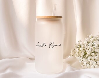Iced coffee glass | Personalized | Frosted glass