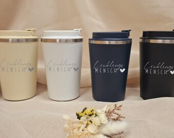 Coffee Mug - Thermo - Personalized - Engraved - Gift - ToGo - Drinks - Outdoor