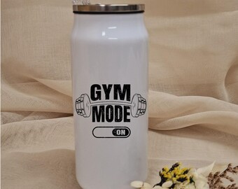 Personalized thermos flask with folding straw - 350 ml - stainless steel - sports - to-go - kindergarten - school - leisure - fitness - motif