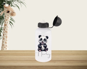 Children's drinking bottle | 500 ml | Personalized | Safari animal | Kindergarten | School | Gift | Aluminium