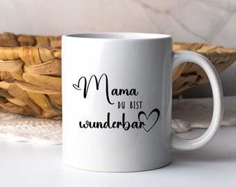 Mug personnalisé - Maman tu es merveilleuse