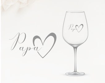 Wine Glass - Engraved - Dad
