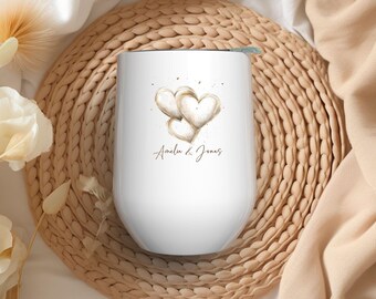 Thermo mug for couples in love - gift - personalized - wedding - engagement