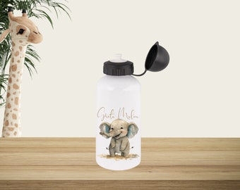 Children's drinking bottle | 500 ml | Personalized | Safari animal | Kindergarten | School | Gift | Aluminium