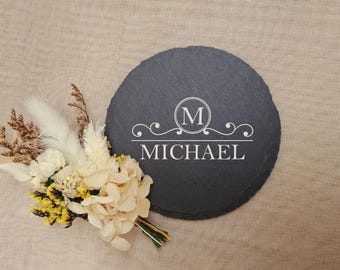 Slate Coaster - Engraved - Personalized - Gift