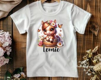 Children's T-shirt Horse | Personalized | Girl Boy with name