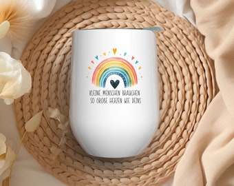 Thermo mug - Educator - Personalized - Little people need a big heart like yours - Gift