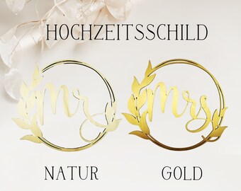 2x wedding signs - chair signs diameter 30 cm