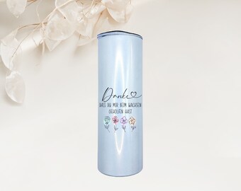 Thermo mug - 500 ml stainless steel with lid - kindergarten teacher - thank you for helping me grow - gift