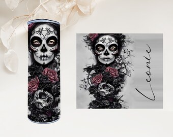 Thermo mug 500 ml stainless steel with lid - Gothic - Skull