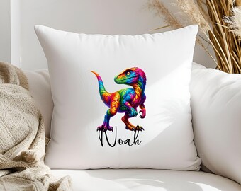 Pillowcase (40.6 x 40.6 cm) - Dino Motif - Personalized - Gift