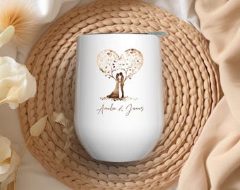Thermo Mug for Couples in Love Gift Personalized Wedding Engagement