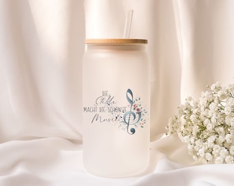 Iced coffee glass | Personalized | Frosted glass
