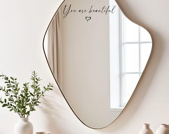 Mirror sticker - you are beautiful - Sticker - Decal -