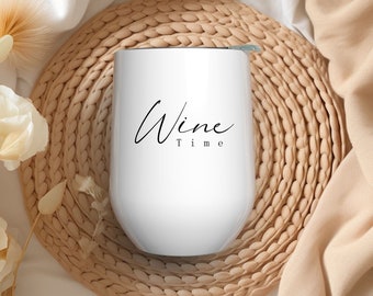 Personalized Thermo Mug - Wine Time - Gift