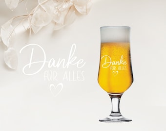 Beer glass - Personalized - Thank you for everything