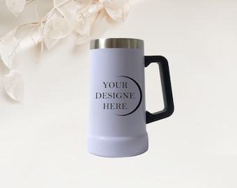 Laser-engraved stainless steel beer mug - Your Design Here - Own logo - Self-design - Company logo