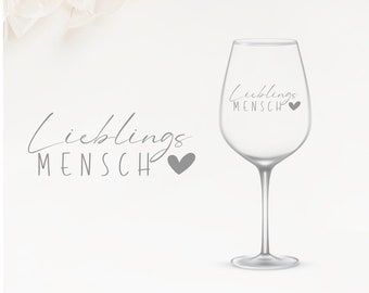 Wine glass - Engraved - Favorite person