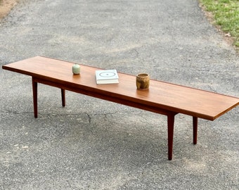 Mid Century Modern Coffee Table - Drexel Declaration - MCM - Bench - Retro Furniture - Walnut - Living room Furniture
