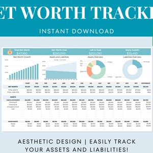 Net Worth Tracker Spreadsheet Template for Google Sheets Net - Etsy
