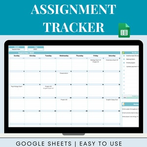 May include: A Google Sheets spreadsheet on a laptop screen, showing a calendar for September 2023 with assignments and deadlines. The spreadsheet also includes a "To-Do List" and "Notes" sections.