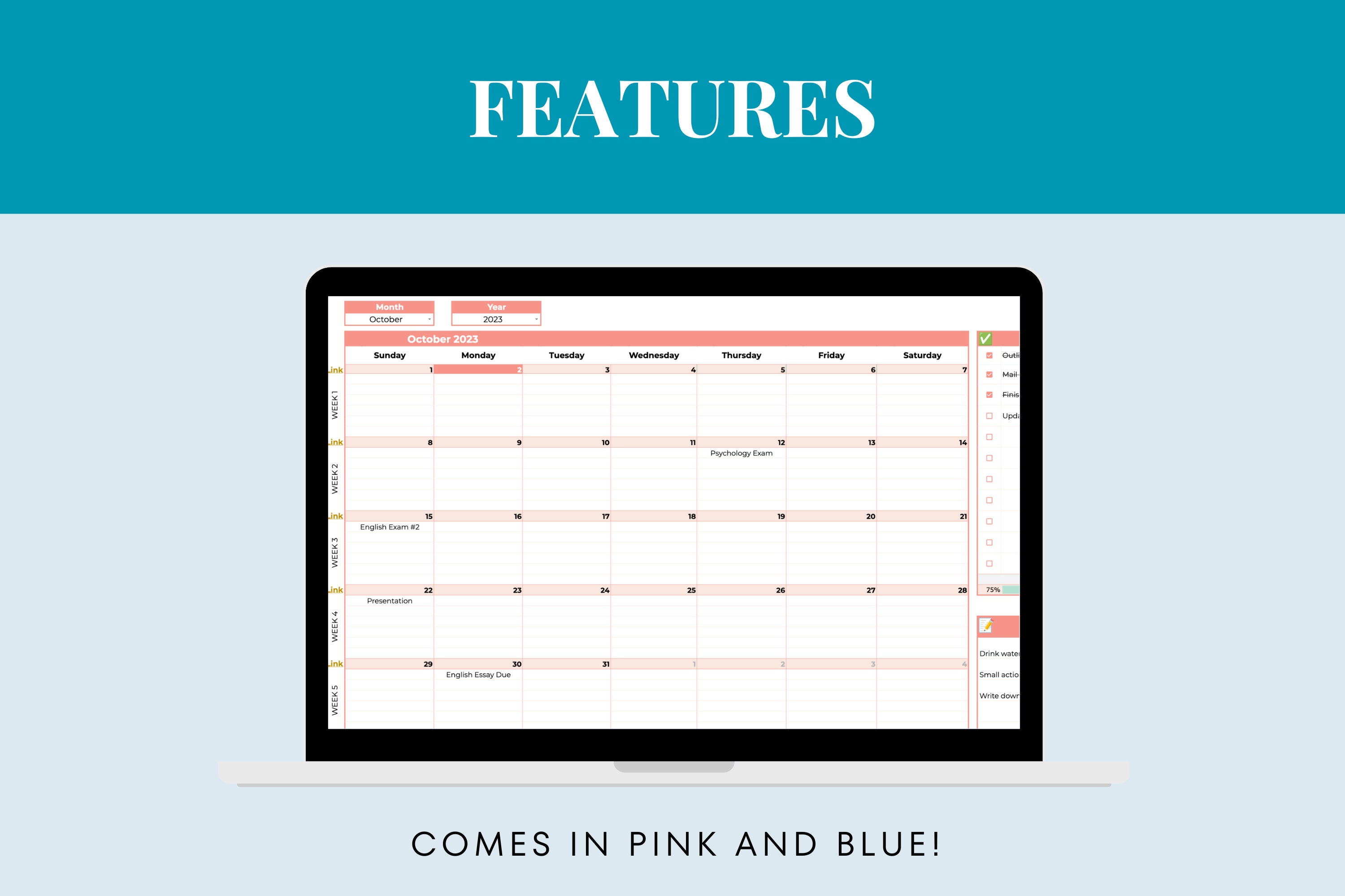 Google Sheets Assignment Tracker: Student Planner Template (digital ...