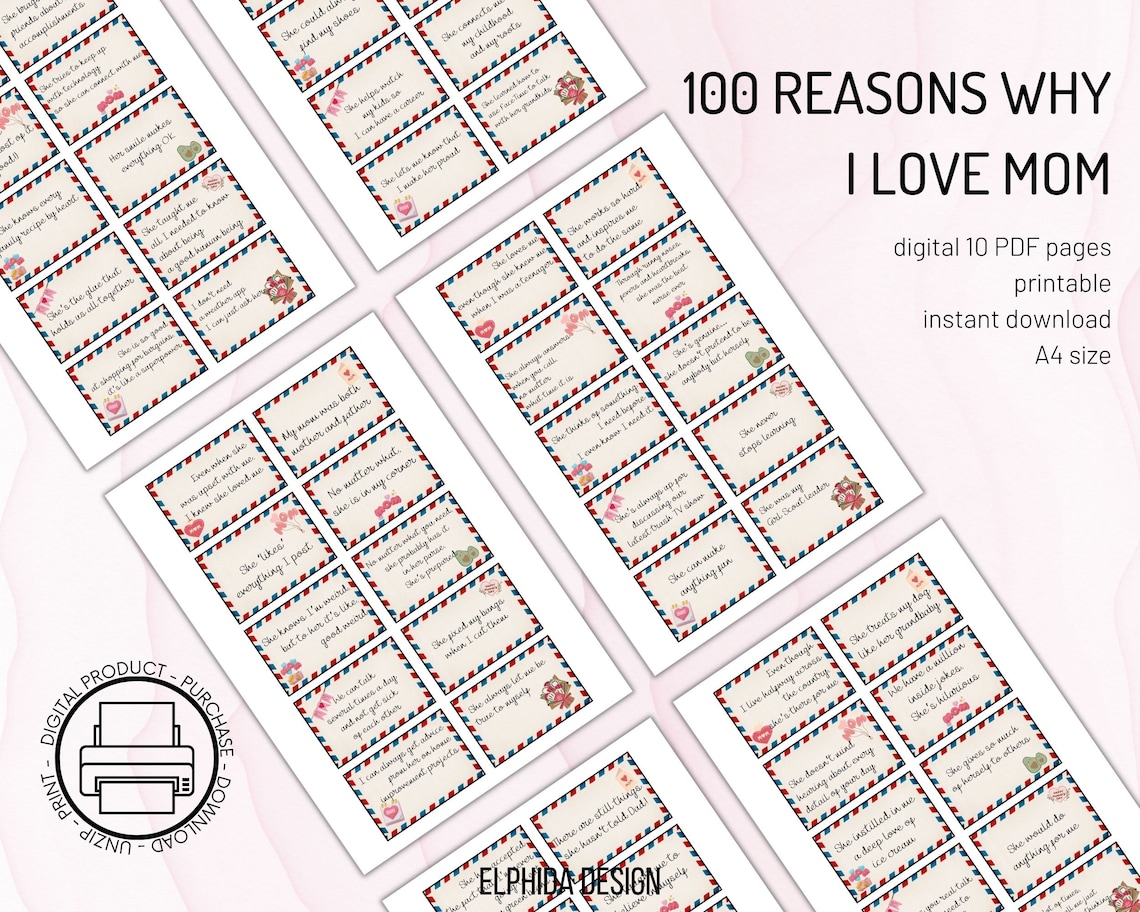100 причин почему я люблю свою маму