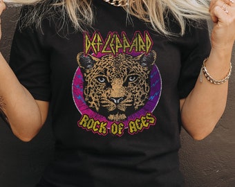 Def Leppard Tshirt - Rock of Ages shirt - Def Leppard Tee - 80s Rock Band Shirt - Hair Band Shirt - Rock N Roll Band Tee