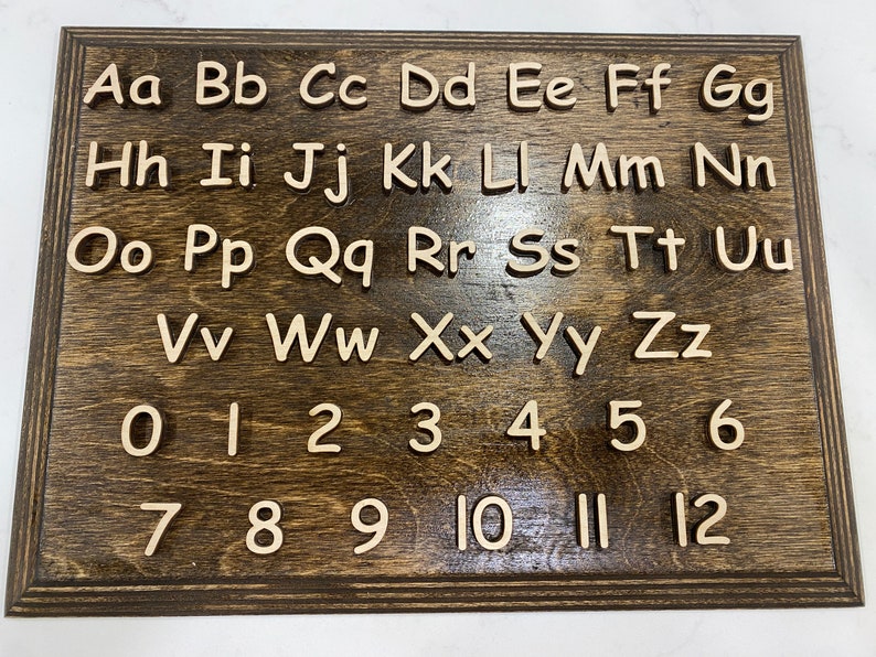 Montessori Inspired Wooden Letter Tracing Board Personalized Etsy