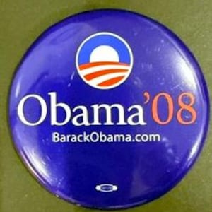 Democratic Campaign Button Lot – Barack Obama 2008, Kerry Edwards 2004 & Roisman Senate Political Pins