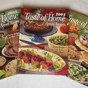 Cook, Celebrate, and Savor with the Best of Taste of Home with these three annual recipe books (2003-2005)