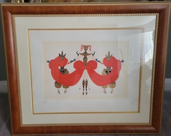 Erte "Carnival" Serigraph: Hand-Signed Limited Edition, Framed