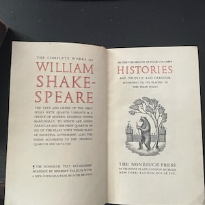 The Complete Works of William Shakespeare [The New Nonesuch Shakespeare] Four Volumes. 1953.