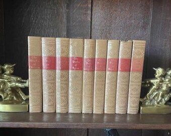 Vintage Gold & Red Classic Literature Book Set (9 Volumes) — Black’s Reader Service