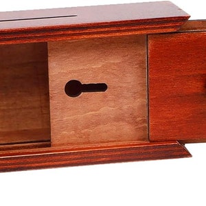 Caja de regalo con forma de rompecabezas, caja secreta con compartimentos ocultos, caja de madera para guardar dinero y tarjetas de regalo