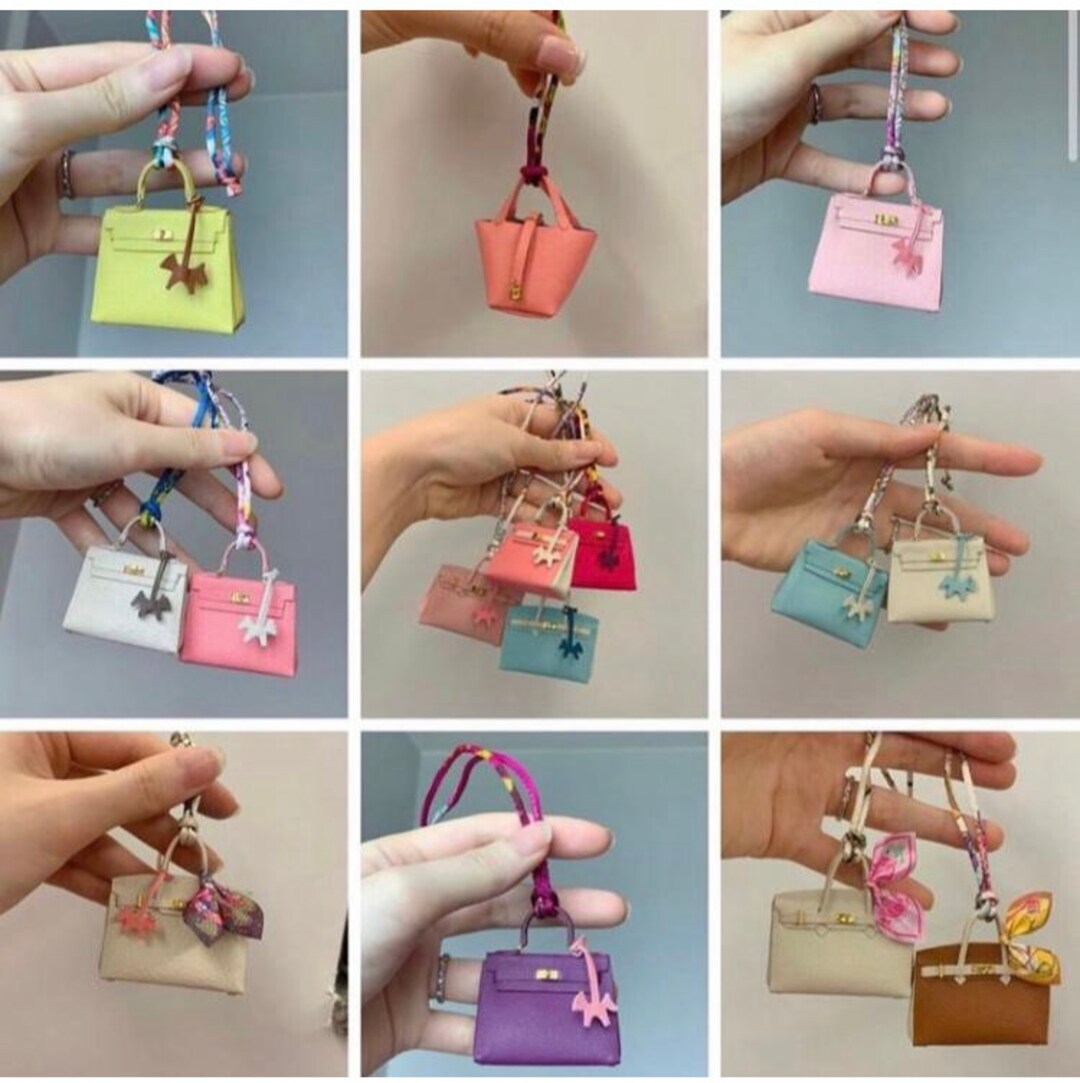 Handmade Mini Bag Charms Cute Mini Basket Bag Charms Etsy