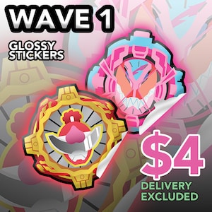 Wave 1 | RideWatch & Zenkai Avataro Gear Glossy Stickers | Kamen Rider | Super Sentai