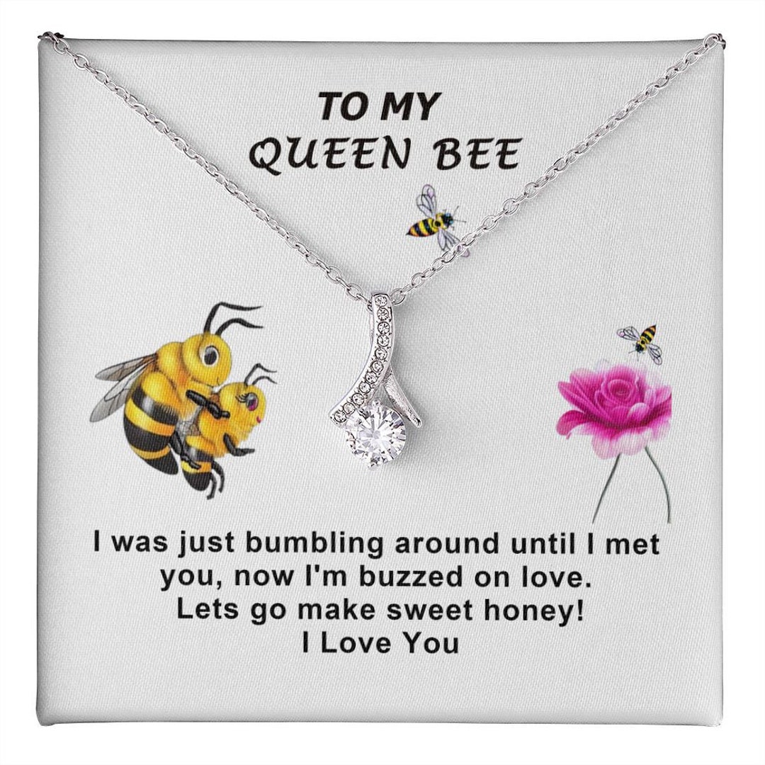 My Queen Bee Lets Go Make Sweet Honey Necklace Etsy