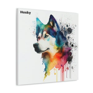 Husky Reflection 24 x 36 Canvas – Handsome Dogz Clothing Co.