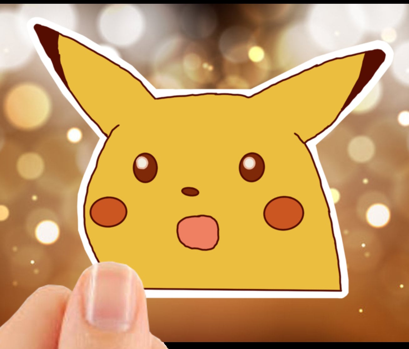 Pikachu Sticker Waterproof Surprised Pikachu Can Put on Water