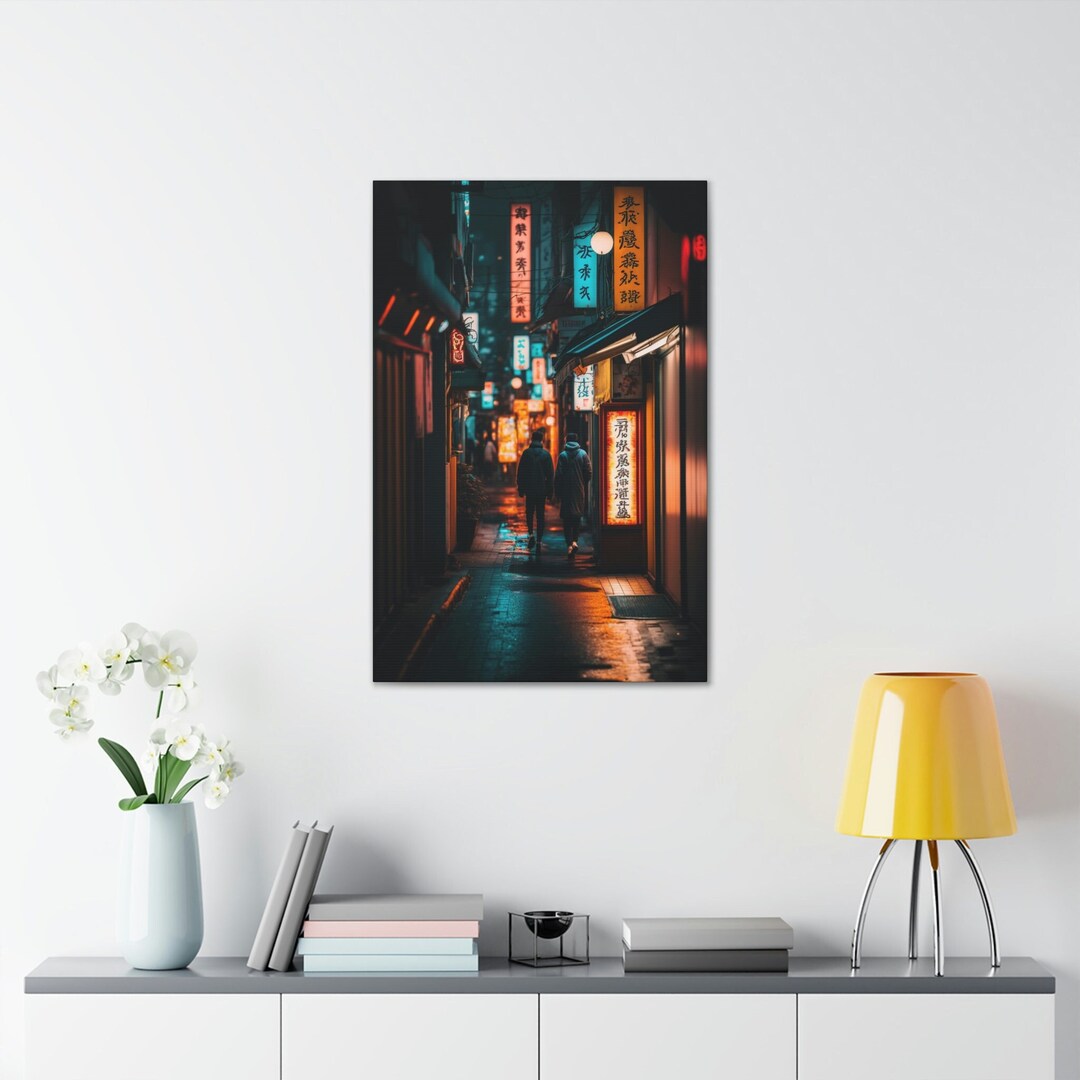 Japanese Art Street Life Japanese Wall Art Living Room Decor Modern